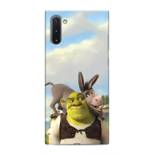 Чехол с мультфильмом Шрек на Samsung Galaxy Note 10 – Шрек и осел