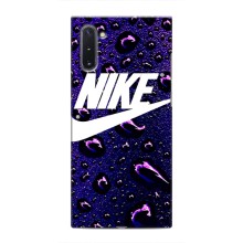Чехол с логотипом Найк на Samsung Galaxy Note 10 – Найк на фиолетовом