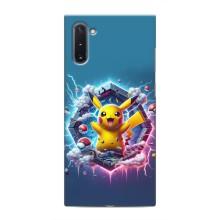 Чехол с Пикачу на Samsung Galaxy Note 10 – Лого Пикачу