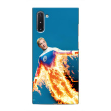 Чехол с принтом Фантастическая четверка для Samsung Galaxy Note 10 – Человек-Факел