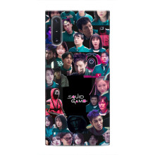 Чехол Гра в кальмара для Samsung Galaxy Note 10 – Коллаж игры кальмара