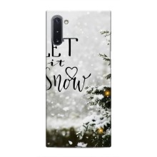 Новогодние, Праздничные Чехлы для Samsung Galaxy Note 10 - 2024 год (Let it snow)