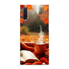 Чехол с уникальным дизайном «Осень с кофе» для Samsung Galaxy Note 10 – Кофе и дождь