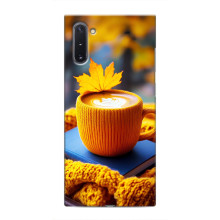 Чехол с уникальным дизайном «Осень с кофе» для Samsung Galaxy Note 10 – Кофе с жёлтым