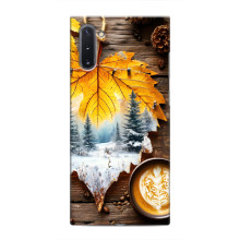 Чехол с уникальным дизайном «Осень с кофе» для Samsung Galaxy Note 10 – Осенне-зимнее кофе