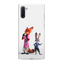 Силиконовый чехол с принтом Зоотрополіс для Samsung Galaxy Note 10 – Джуди и Ник