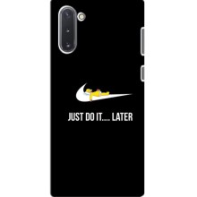 Силиконовый Чехол на Samsung Galaxy Note 10 с картинкой Nike – Later