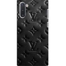 Текстурный Чехол Louis Vuitton для Самсунг Нот 10 – Черный ЛВ