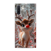 Яркий чехол для Samsung Galaxy Note 10 с Зимними Оленятами