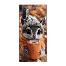 Печатный чехол «Зверята с кофе» для Samsung Galaxy Note 10