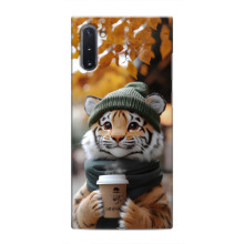 Печатный чехол «Зверята с кофе» для Samsung Galaxy Note 10 – Тигр с кофе