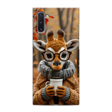 Печатный чехол «Зверята с кофе» для Samsung Galaxy Note 10 – Жираф с кофе