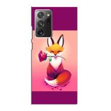 Чехлы с картинкой Лисички для Samsung Galaxy Note 20 Ultra (VPrint) (Лисичка с розочкой)