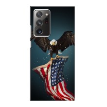 Чехол Флаг USA для Samsung Galaxy Note 20 Ultra (Орел и флаг)
