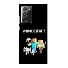 Чехол Майнкрафт на Samsung Galaxy Note 20 Ultra (AlphaPrint) Minecraft (герои Minecraft)
