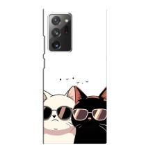 Чехол с рисунком кот на Samsung Galaxy Note 20 Ultra – Коты в очках