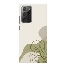 Силиконовый чехол с принтом в цветах на Samsung Galaxy Note 20 Ultra – Монстера зелёная