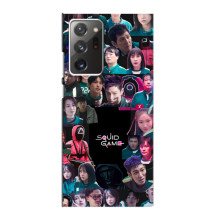 Чохол Гра в кальмара для Samsung Galaxy Note 20 Ultra – Колаж гра кальмара
