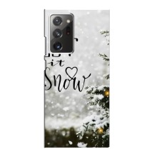 Новогодние, Праздничные Чехлы для Samsung Galaxy Note 20 Ultra - 2024 год – Let it snow