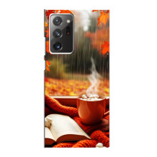 Чехол с уникальным дизайном «Осень с кофе» для Samsung Galaxy Note 20 Ultra – Кофе и дождь