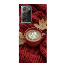 Чехол с уникальным дизайном «Осень с кофе» для Samsung Galaxy Note 20 Ultra – Кофе на пледе