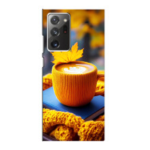 Чехол с уникальным дизайном «Осень с кофе» для Samsung Galaxy Note 20 Ultra – Кофе с жёлтым