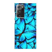 Силиконовый бампер с картинкой животных для Samsung Galaxy Note 20 Ultra (Крылья бабочек)