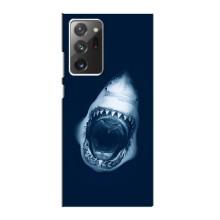 Силиконовый бампер с картинкой животных для Samsung Galaxy Note 20 Ultra (Пасть Акулы)