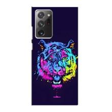 Силиконовый бампер с картинкой животных для Samsung Galaxy Note 20 Ultra (Тигр-Арт)