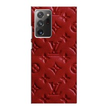 Текстурный Чехол Louis Vuitton для Самсунг Нот 20 Ультра (Красный ЛВ)