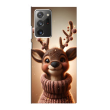 Яркий чехол для Samsung Galaxy Note 20 Ultra с Зимними Оленятами – Олень в свитере