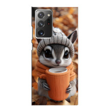 Печатный чехол «Зверята с кофе» для Samsung Galaxy Note 20 Ultra
