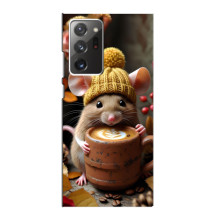 Печатный чехол «Зверята с кофе» для Samsung Galaxy Note 20 Ultra – Медведь с кофе