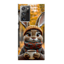 Печатный чехол «Зверята с кофе» для Samsung Galaxy Note 20 Ultra – Зайчик с кофе