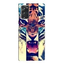 Чехлы с изображением разных животных для Samsung Galaxy Note 20 (Яркий Тигр)