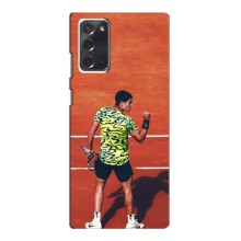 Чехлы с принтом Спортивная тематика для Samsung Galaxy Note 20 – Алькарас Теннисист