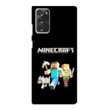 Чохол Майнкрафт на Samsung Galaxy Note 20 (AlphaPrint) Minecraft (герої Minecraft)