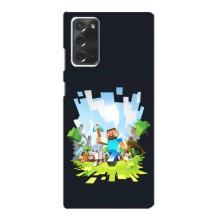 Чохол Майнкрафт на Samsung Galaxy Note 20 (AlphaPrint) Minecraft (персонажі Minecraft)