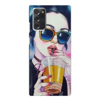 Чехол с картинкой Модные Девчонки Samsung Galaxy Note 20 – Девушка с коктейлем