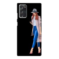 Чехол с картинкой Модные Девчонки Samsung Galaxy Note 20 – Девушка со смартфоном