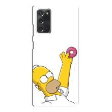 Чjхол з Сімпсонами для Samsung Galaxy Note 20 (VPrint) (Гомер з пончиком)