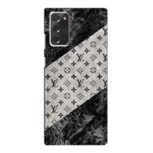 Чехол Стиль Louis Vuitton на Samsung Galaxy Note 20 (LV на белом)