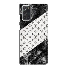 Чехол Стиль Louis Vuitton на Samsung Galaxy Note 20 (LV на белом)