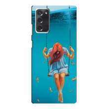 Чехол Стильные девушки на Samsung Galaxy Note 20 – Девушка на качели