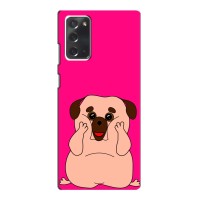 Чехол (ТПУ) Милые собачки для Samsung Galaxy Note 20 (Веселый Мопсик)