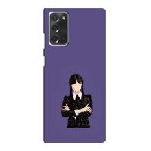 Чохли Венсдей на Samsung Galaxy Note 20 Уенсдей (AlphaPrint) (Венздей у чорному)