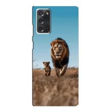 Чехол Король лев на Самсунг Галакси Нот 20 (Мусафа и Симба)