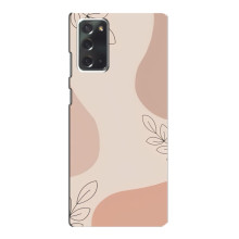 Чехол цветочный дизайн для Samsung Galaxy Note 20 – Коричневый фон