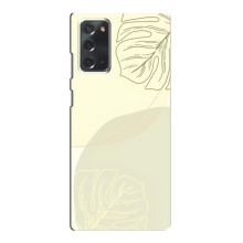 Чехол цветочный дизайн для Samsung Galaxy Note 20 – Зелёный фон