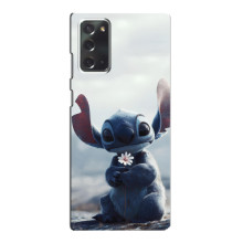 Чехол с рисунком Стич для Samsung Galaxy Note 20 – Стич с цветочком